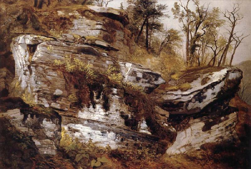 Asher Brown Durand Rocky Cliff oil painting image
